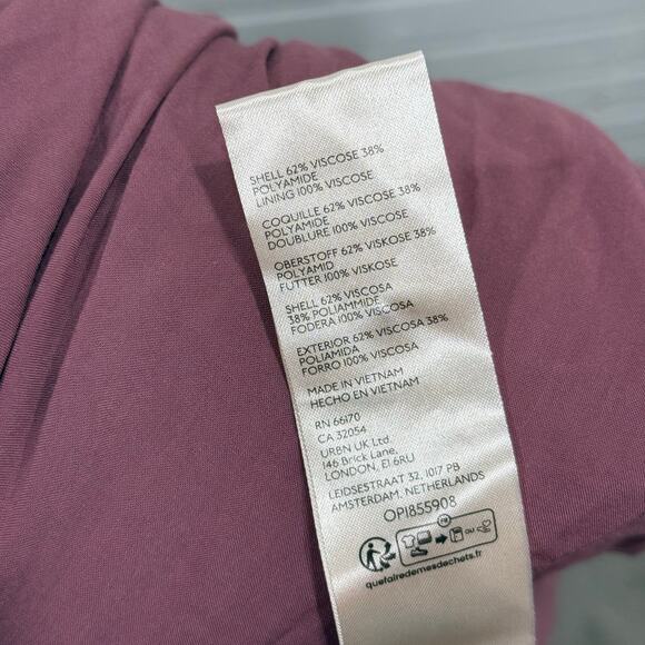 Anthropologie The Somerset Jumpsuit Velvet Burnout Edition Burgundy 2X Flowy - Picture 11 of 16